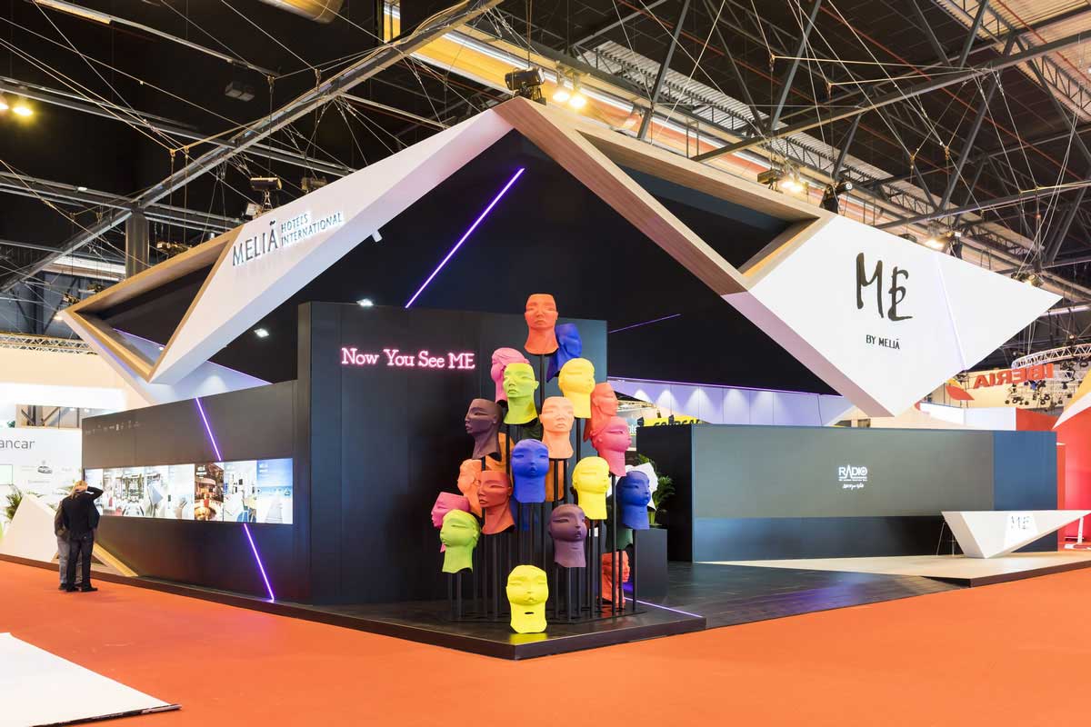 Innovador diseño y construcción del stand de Meliá para FITUR 2018.
Innovador diseño y construcción del stand de Meliá para FITUR 2018.