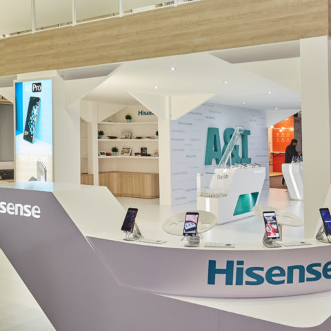 Hisense en el Mobile World Congress 2016.
