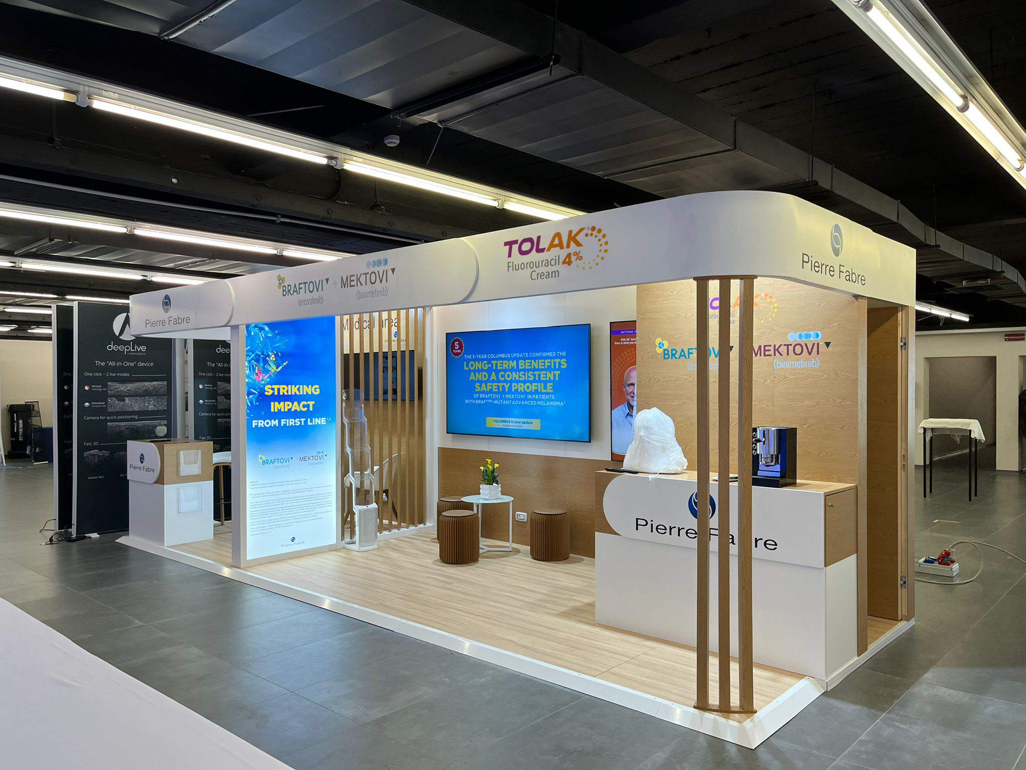 Design and construction of the PIERRE FABRE stand in EADO 2023.
Design and construction of the PIERRE FABRE stand in EADO 2023.