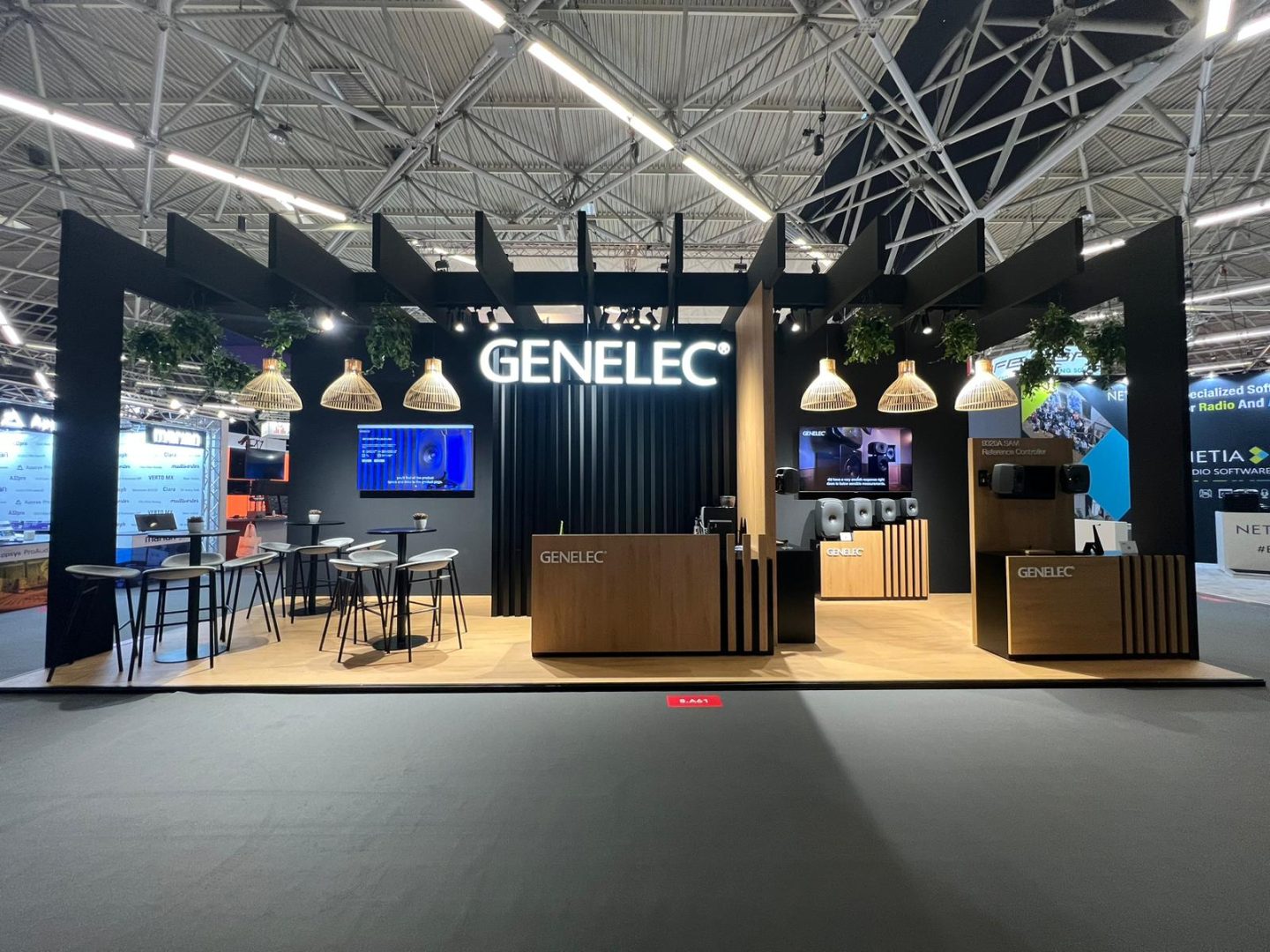 Design and construction of the GENELEC stand in IBC 2023.
